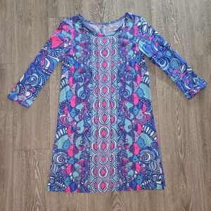 Lilly Pulitzer Blue and Pink Swirl Mini Dress